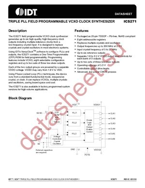 ICS271PGT datasheet  